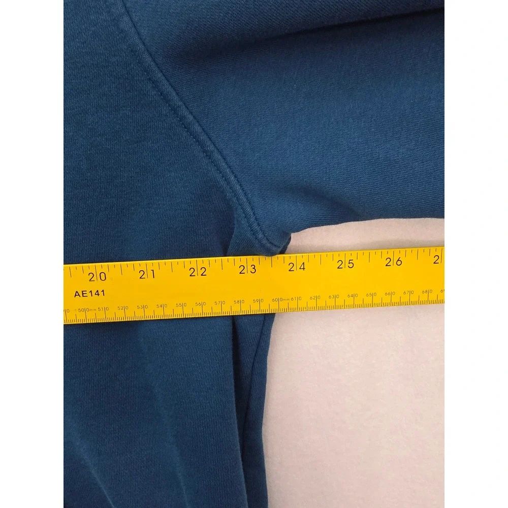True Religion Multiply Zip Up Hoodie Large Blue Cotton Blend Streetwear Y2K Logo